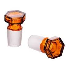 Solid Penny Head Stopper, Amber