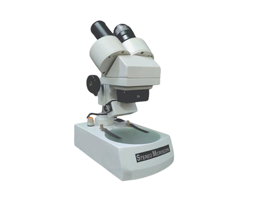 Inclined Stereo Microscope With Fixed Objectives With Extension Pillar Base and Dual Light